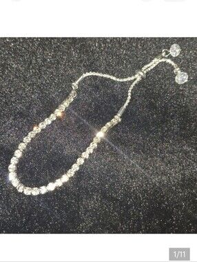 🆕️✨️ AUSTRIAN CRYSTAL BOLO TENNIS BRACELET (6-9 INCHES) IN PLATINUM BOND✨️